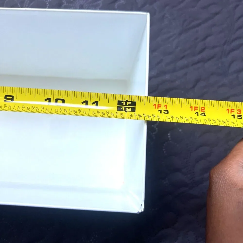 White IKEA Bittergurka Plant Pot with Wooden Stands 12 ½x6